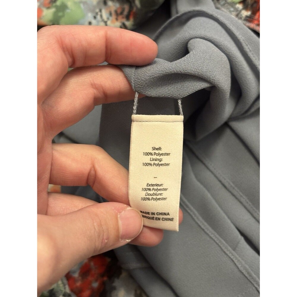 Cinq a Sept Lewis Floral Georgette Mini Dress Tiered Long Sleeve Size 0 - Picture 7 of 9